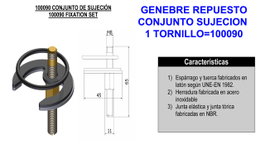 Genebre Conjunto Sujeción 1 Tornillo 100090