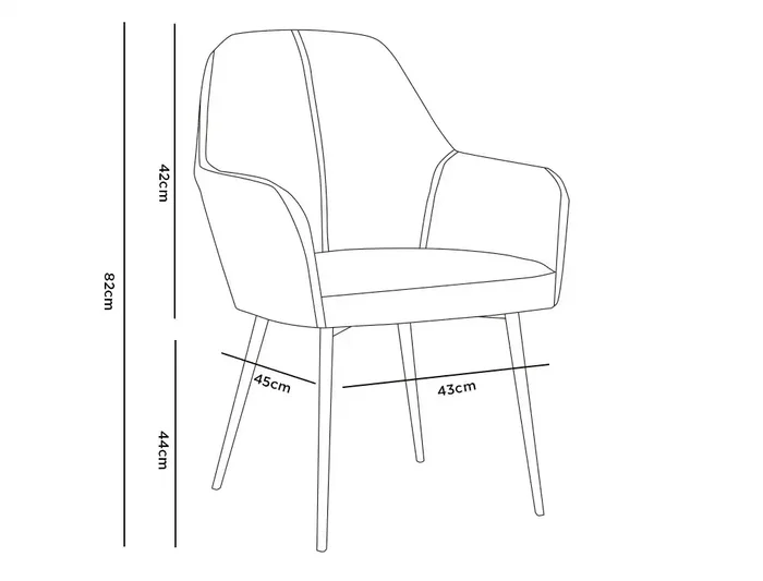 Q-connect Silla Confidente Siemione Base Metálica Color Gris Claro Altura Máx 820 mm Profundidad 580 mm Anchura 570 mm Tapizado en Tela