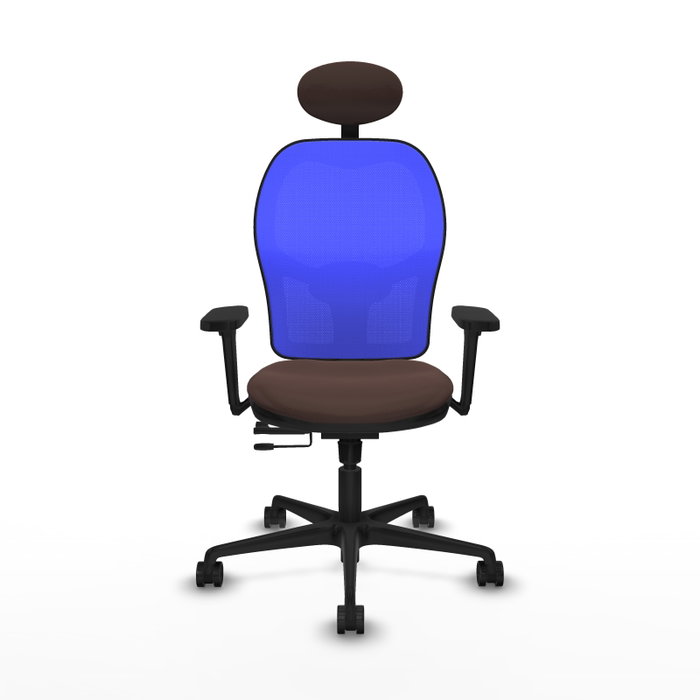 PIQUERAS Y CRESPO Silla de oficina Jorquera Marrón oscuro y Azul PIQUERAS Y CRESPO Silla de oficina Jorquera Marrón oscuro y Azul
