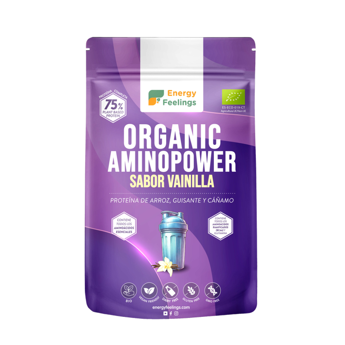 ENERGY FEELINGS Organic Aminopower 75% Vainilla 500gr ENERGY FEELINGS Organic Aminopower 75% Vainilla 500gr