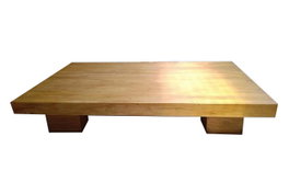 DKD Home Decor Mesa Centro Balines Natural Teca 90 x 40 x 180 cm