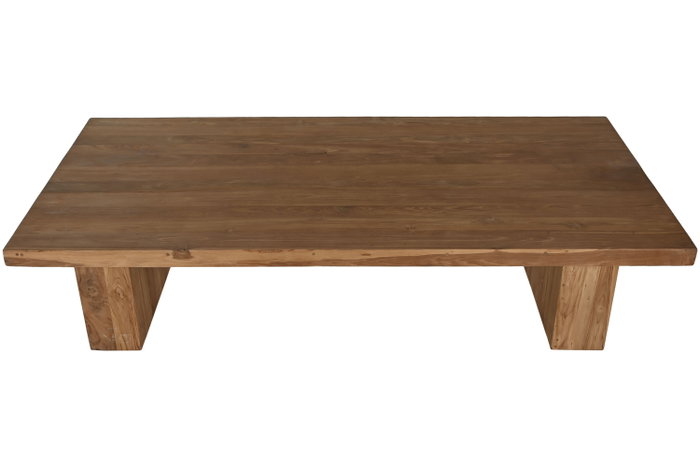 DKD Home Decor Mesa Centro Balines Natural Teca 90 x 40 x 180 cm