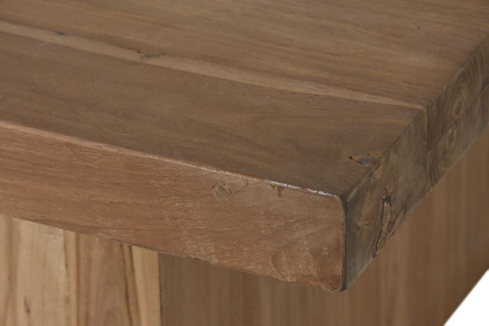 DKD Home Decor Mesa Centro Balines Natural Teca 90 x 40 x 180 cm