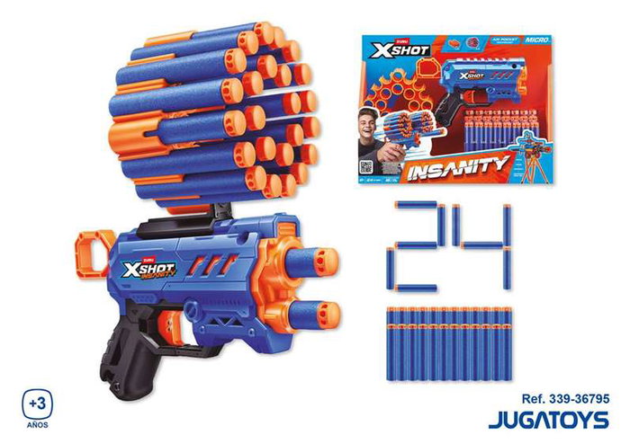 Zuru Pistola X-Shot Insanity Micro 24 Dardos 9,6x15,3x3,3cm