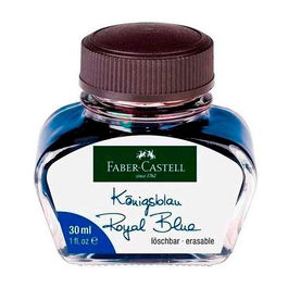Faber Castell Tintero 30 mL Tinta Borrable Azul Real