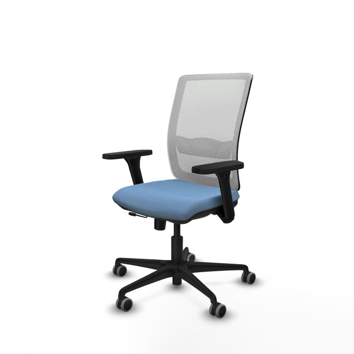 PIQUERAS Y CRESPO Silla de oficina Haches Azul cielo/Blanco con mecanismo Sincro/Traslack