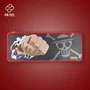 FR-TEC OP4003 - Alfombrilla de Ratón Gaming XL para Teclado y Ratón con Luz LED RGB Roja, Diseño One Piece Luffy, Antideslizante, Licencia Oficial