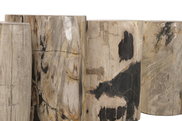DKD Home Decor Mesita Auxiliar Fosil Madera Surtida