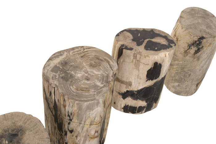 DKD Home Decor Mesita Auxiliar Fosil Madera Surtida