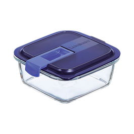 Recipiente Cuadrado Hermético Vidrio Easy Box Luminarc 16x16x6,8 cm -76 cL
