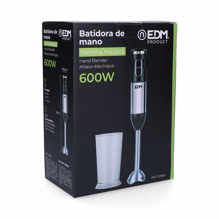 Edm Batidora de mano 600W Cromado / negro