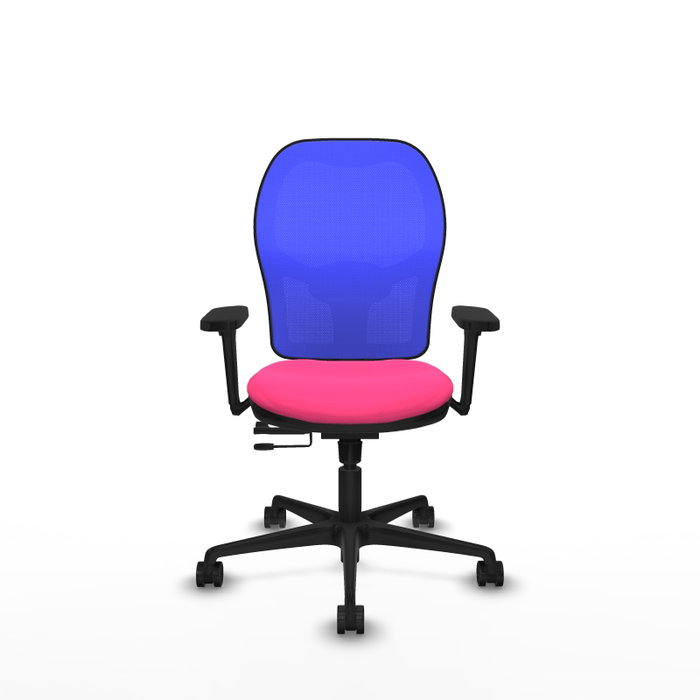 PIQUERAS Y CRESPO Silla de oficina Jorquera Rosa y Azul con Brazos 3D PIQUERAS Y CRESPO Silla de oficina Jorquera Rosa y Azul con Brazos 3D