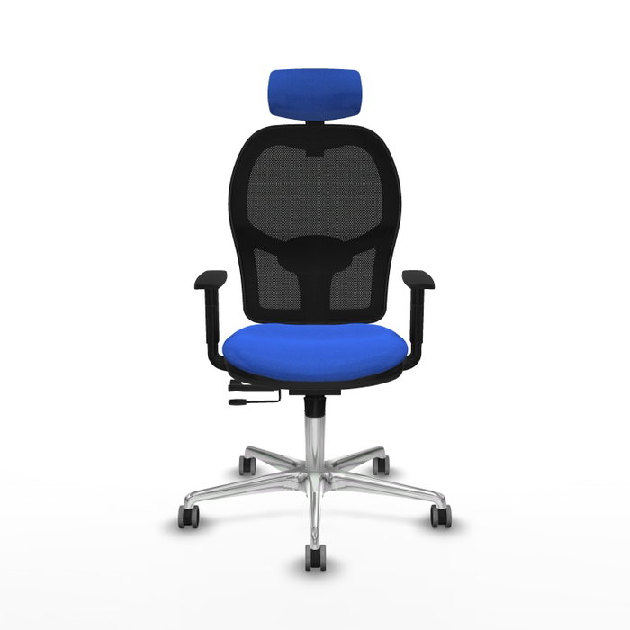 PIQUERAS Y CRESPO Silla de oficina Jorquera con mecanismo Sincro/Traslack Azul y Negro PIQUERAS Y CRESPO Silla de oficina Jorquera con mecanismo Sincro/Traslack Azul y Negro
