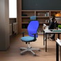 PIQUERAS Y CRESPO Silla de oficina Jorquera con mecanismo Sincro/Traslack Azul y Negro