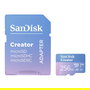 Sandisk Creator MicroSD 256GB Clase 10 UHS-I 190MB/s Lectura 130MB/s Escritura Tarjeta de Memoria