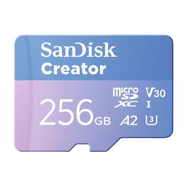 Sandisk Creator MicroSD 256GB Clase 10 UHS-I 190MB/s Lectura 130MB/s Escritura Tarjeta de Memoria