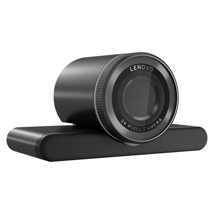 Lenovo Webcam QHD 2K, Micrófono Direccional, Ajustable (FOV 90/78/65), Enfoque Automático, HDR, Encuadre AI por Rostro, Cable Desmontable USB-C/A 1.5 m
