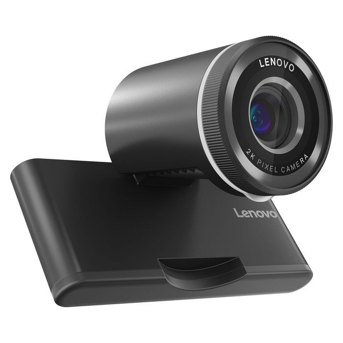 Lenovo Webcam QHD 2K, Micrófono Direccional, Ajustable (FOV 90/78/65), Enfoque Automático, HDR, Encuadre AI por Rostro, Cable Desmontable USB-C/A 1.5 m