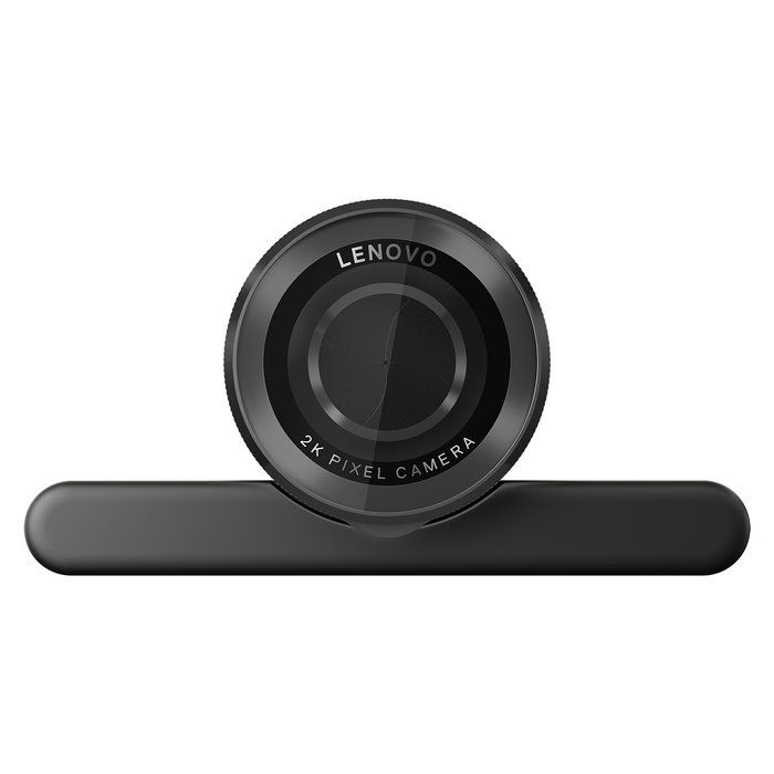Lenovo Webcam QHD 2K, Micrófono Direccional, Ajustable (FOV 90/78/65), Enfoque Automático, HDR, Encuadre AI por Rostro, Cable Desmontable USB-C/A 1.5 m