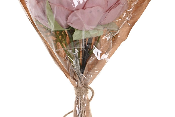 DKD Home Decor Ramo de Flores de Poliéster Surtido (Lila y Rosa)