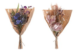 DKD Home Decor Ramo de Flores de Poliéster Surtido (Lila y Rosa)