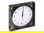 Giftdecor Reloj Redondo Negro de Plástico y Vidrio 25 x 25 x 5 cm (Set de 12)
