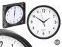 Giftdecor Reloj Redondo Negro de Plástico y Vidrio 25 x 25 x 5 cm (Set de 12)
