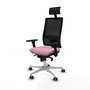 PIQUERAS Y CRESPO Silla de oficina Horna Rosa con mecanismo Sincro