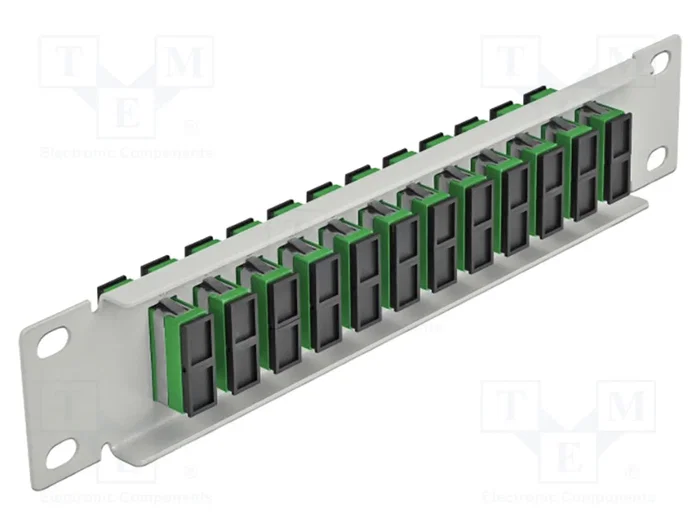 DeLOCK Panel de conexión de fibra óptica 12 puertos SC Duplex 10″ 1U