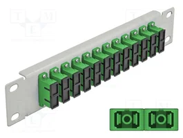 DeLOCK Panel de conexión de fibra óptica 12 puertos SC Duplex 10″ 1U
