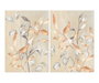 DKD Home Decor Cuadro Lienzo Abeto Hojas Surtido 2 Unidades 50x70x3 cm