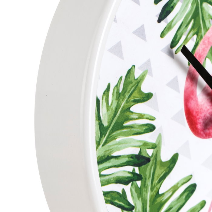 Reloj Flamencos 2/M Blanco-Rosa 30,50 X 5,50 X 30,50 cm (Set de 2)