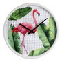 Reloj Flamencos 2/M Blanco-Rosa 30,50 X 5,50 X 30,50 cm (Set de 2)