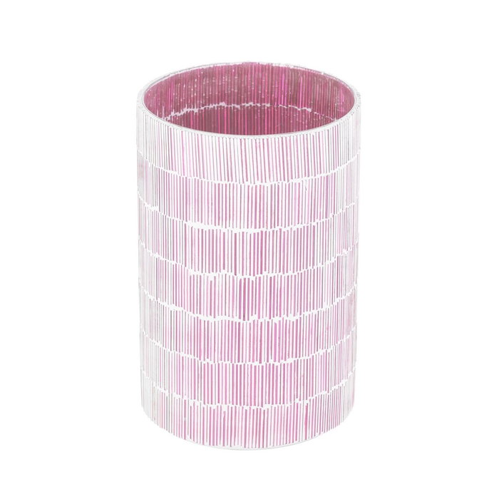 Ixia Portavelas Rosa Cristal Decoración 13 x 13 x 20 cm Ixia Portavelas Rosa Cristal Decoración 13 x 13 x 20 cm