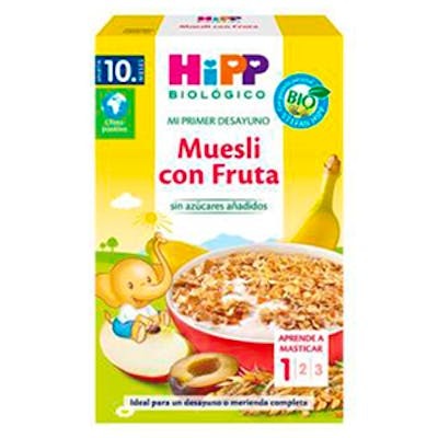HIPP Muesli Frutas Bio 200gr para Bebés a partir de 10 Meses con Cereales Integrales y Frutas HIPP Muesli Frutas Bio 200gr para Bebés a partir de 10 Meses con Cereales Integrales y Frutas