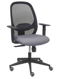 PIQUERAS Y CRESPO Silla de oficina Cilanco con mecanismo Sincro, malla negra y asiento gris