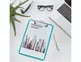 Leitz Wow Carpeta con Pinza Portablocs DIN A4 Turquesa Metalizado