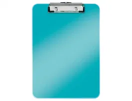 Leitz Carpeta Wow Plástico Rígido DIN A4 con Pinza Superior Color Turquesa