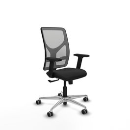 PIQUERAS Y CRESPO Silla de oficina Motilla con mecanismo Sincro, Negro y Gris