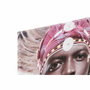 DKD Home Decor Set de 3 Cuadros de Lienzo y MDF Temática Africana Multicolor