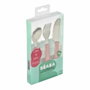 Beaba Set de 3 cubiertos de acero inoxidable rosa