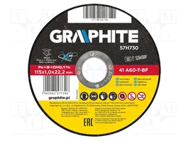 GRAPHITE Disco cortante de 115mm