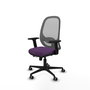 PIQUERAS Y CRESPO Silla de oficina Cilanco con mecanismo Sincro/Traslack, Morado y Gris