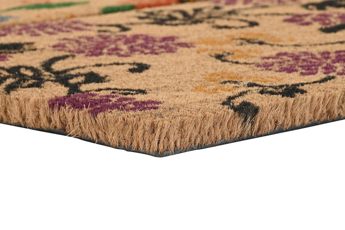 DKD Home Decor Felpudo Terraza Y Jardin Marron Multicolor 45 x 2.3 x 75 cm (6 Unidades) Coco Goma