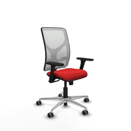 PIQUERAS Y CRESPO Silla de oficina Motilla con mecanismo Sincro, Rojo y Blanco