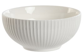 DKD Home Decor Bol de Porcelana Blanco CARVE LOVING 24