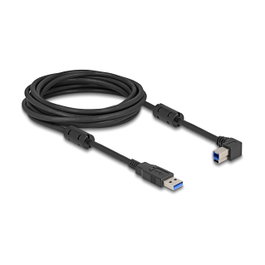 DeLOCK Cable USB 5 Gbps Tipo-A a Tipo-B 90° izquierdo 5 m