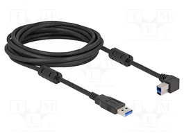 DeLOCK Cable USB 5 Gbps Tipo-A a Tipo-B de 5 m con ángulo de 90° izquierda