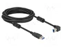DeLOCK Cable USB 5 Gbps Tipo-A a Tipo-B de 5 m con ángulo de 90° izquierda