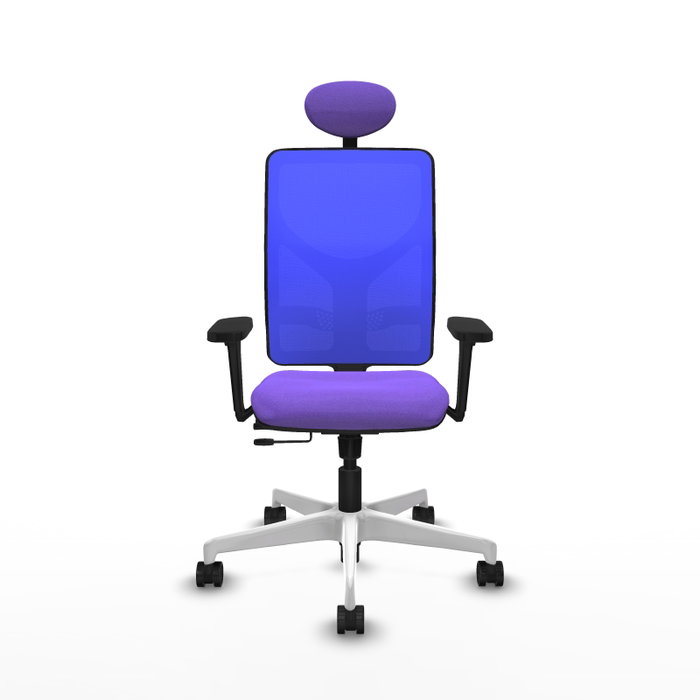 PIQUERAS Y CRESPO Silla de oficina Motilla con mecanismo Sincro/Traslack, Azul y Lila